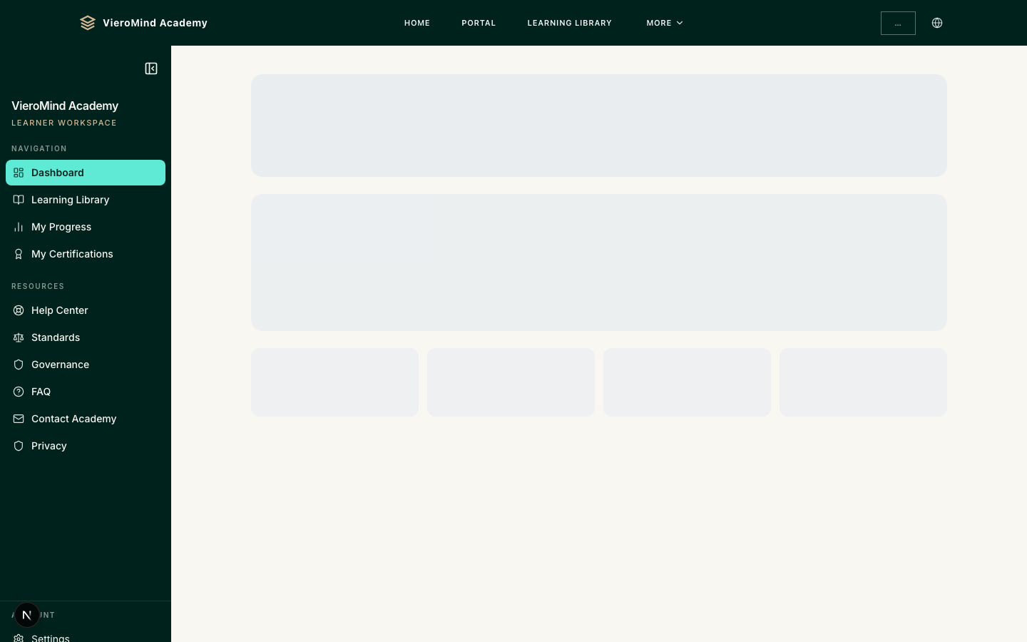 Learner module view with foundations content